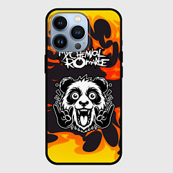 Чехол для iPhone 13 Pro My Chemical Romance рок панда и огонь, цвет: 3D-черный