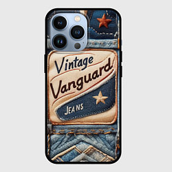 Чехол для iPhone 13 Pro Vintage vanguard jeans - patchwork, цвет: 3D-черный