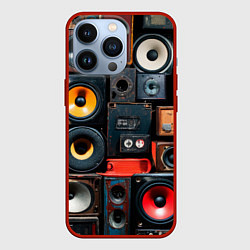 Чехол для iPhone 13 Pro Audio speaker, цвет: 3D-красный