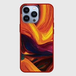 Чехол для iPhone 13 Pro Цветная абстракция colorful, цвет: 3D-красный