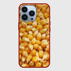 Чехол для iPhone 13 Pro Трансформация зерен в объемные столбы, цвет: 3D-красный