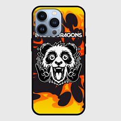 Чехол для iPhone 13 Pro Imagine Dragons рок панда и огонь, цвет: 3D-черный