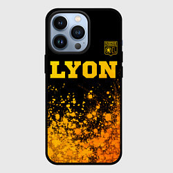 Чехол для iPhone 13 Pro Lyon - gold gradient посередине, цвет: 3D-черный