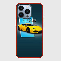 Чехол для iPhone 13 Pro Спортивная итальянская машина Lamborghini Huracan, цвет: 3D-красный