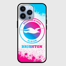 Чехол для iPhone 13 Pro Brighton neon gradient style, цвет: 3D-черный