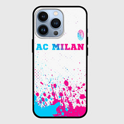 Чехол для iPhone 13 Pro AC Milan neon gradient style посередине, цвет: 3D-черный
