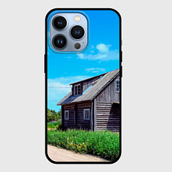 Чехол для iPhone 13 Pro Дом в деревне, цвет: 3D-черный