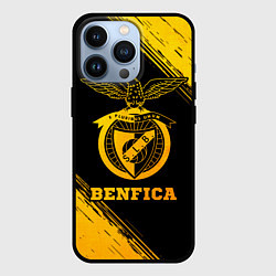 Чехол для iPhone 13 Pro Benfica - gold gradient, цвет: 3D-черный