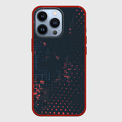 Чехол для iPhone 13 Pro Брызги краски на стену, цвет: 3D-красный