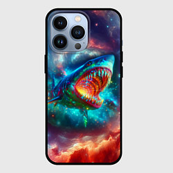 Чехол для iPhone 13 Pro Пасть космической акулы - нейросеть, цвет: 3D-черный