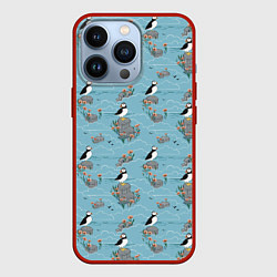 Чехол iPhone 13 Pro Маленькие птицы на скалах