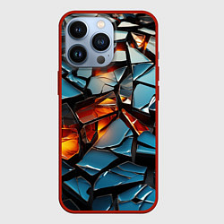 Чехол для iPhone 13 Pro Объемные стекляшки, цвет: 3D-красный