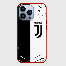 Чехол для iPhone 13 Pro Juventus краски текстура спорт, цвет: 3D-красный