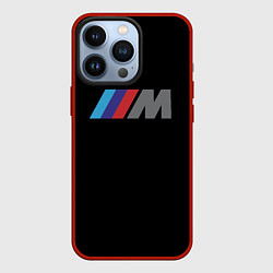 Чехол для iPhone 13 Pro BMW sport logo, цвет: 3D-красный