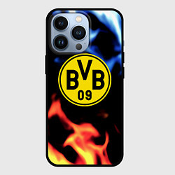 Чехол для iPhone 13 Pro Borussia fire storm steel, цвет: 3D-черный