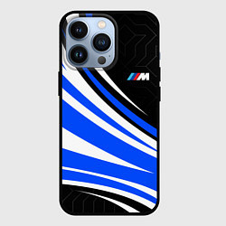 Чехол для iPhone 13 Pro BMW M - синие волны, цвет: 3D-черный