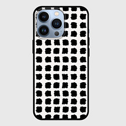 Чехол для iPhone 13 Pro Лаконичные мазки квадраты, цвет: 3D-черный