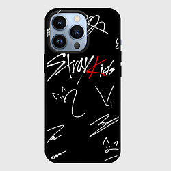 Чехол для iPhone 13 Pro Stray kids автографы лого, цвет: 3D-черный