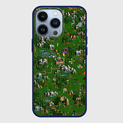 Чехол для iPhone 13 Pro Герои 3 Карта Сопряжения, цвет: 3D-тёмно-синий