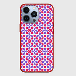 Чехол для iPhone 13 Pro Потрясающий узор батик, цвет: 3D-красный