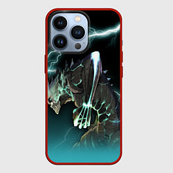 Чехол для iPhone 13 Pro Кайдзю, цвет: 3D-красный