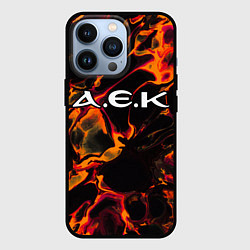 Чехол для iPhone 13 Pro AEK Athens red lava, цвет: 3D-черный