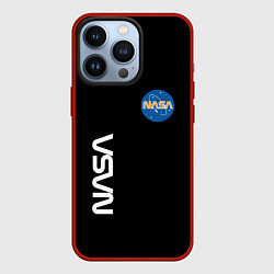 Чехол для iPhone 13 Pro NASA logo usa space, цвет: 3D-красный