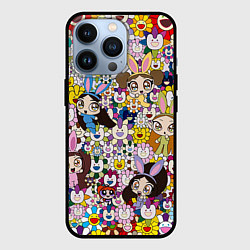 Чехол для iPhone 13 Pro Right now NewJeans and Takashi Murakami, цвет: 3D-черный