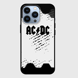 Чехол для iPhone 13 Pro AC DC текстура рок, цвет: 3D-черный