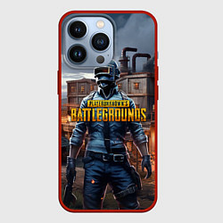 Чехол для iPhone 13 Pro PUBG персонаж из игры, цвет: 3D-красный