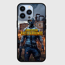 Чехол для iPhone 13 Pro PUBG персонаж из игры, цвет: 3D-черный