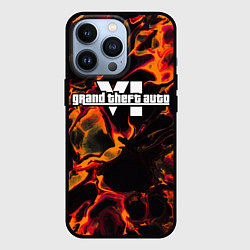 Чехол для iPhone 13 Pro GTA6 red lava, цвет: 3D-черный