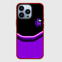 Чехол для iPhone 13 Pro Among us neon geometry, цвет: 3D-красный