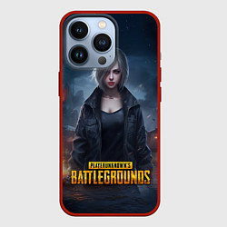 Чехол для iPhone 13 Pro PUBG game wallpaper, цвет: 3D-красный