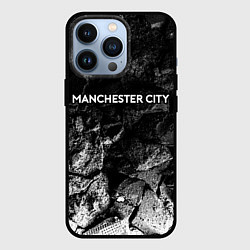 Чехол для iPhone 13 Pro Manchester City black graphite, цвет: 3D-черный