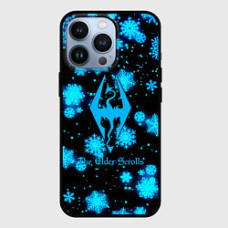 Чехол для iPhone 13 Pro The Elder Scrolls logo winter, цвет: 3D-черный