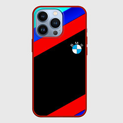 Чехол для iPhone 13 Pro BMW line sport, цвет: 3D-красный