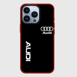 Чехол для iPhone 13 Pro AUDI sport white, цвет: 3D-красный