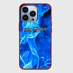 Чехол для iPhone 13 Pro God of war neon flower, цвет: 3D-красный