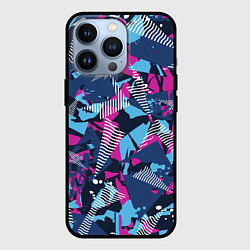 Чехол для iPhone 13 Pro Яркий абстрактный узор для спорта, цвет: 3D-черный
