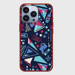 Чехол для iPhone 13 Pro Яркий абстрактный узор для спорта, цвет: 3D-красный