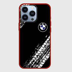 Чехол для iPhone 13 Pro BMW : автомобильные текстуры шин, цвет: 3D-красный