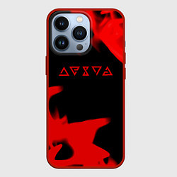 Чехол для iPhone 13 Pro Ведьмак лого огонь, цвет: 3D-красный