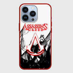Чехол для iPhone 13 Pro Assassins Creed огненное лого гейм, цвет: 3D-красный