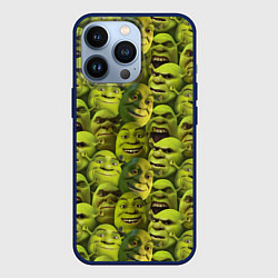 Чехол для iPhone 13 Pro Шрек - паттерн, цвет: 3D-тёмно-синий