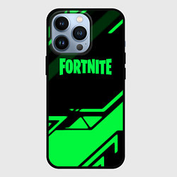 Чехол для iPhone 13 Pro Fortnite geometry green, цвет: 3D-черный