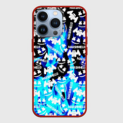 Чехол для iPhone 13 Pro Marshmello fire, цвет: 3D-красный