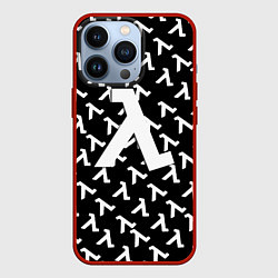 Чехол для iPhone 13 Pro Half liife logo pattern, цвет: 3D-красный