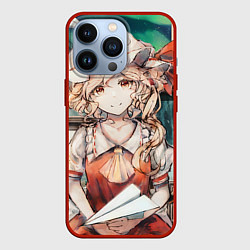 Чехол для iPhone 13 Pro Touhou Project Flandre милая с бумажным самолётико, цвет: 3D-красный