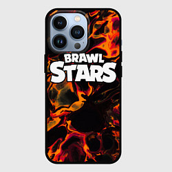 Чехол для iPhone 13 Pro Brawl Stars red lava, цвет: 3D-черный